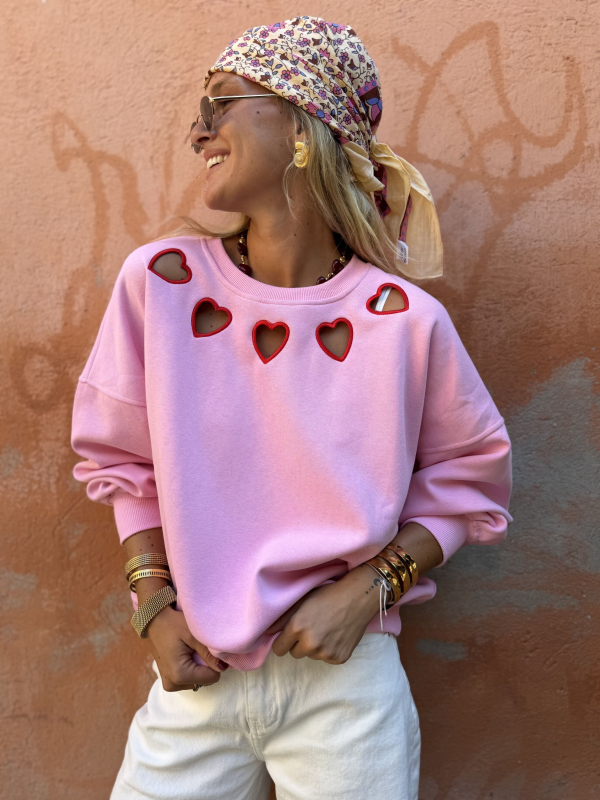 PINK HEART sweatshirt