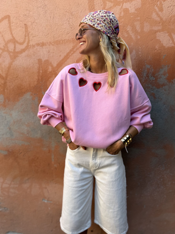 PINK HEART sweatshirt