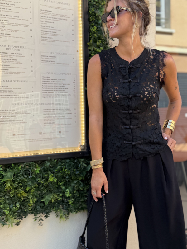 Top MORGAN dentelle noir - Précommande
