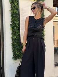 MORGAN black lace top - Pre-order