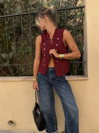NORA burgundy vest