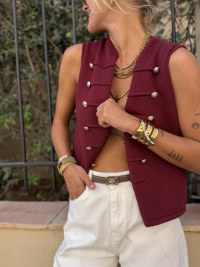 NORA burgundy vest