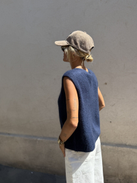 Pull AUDREY sans manches marine