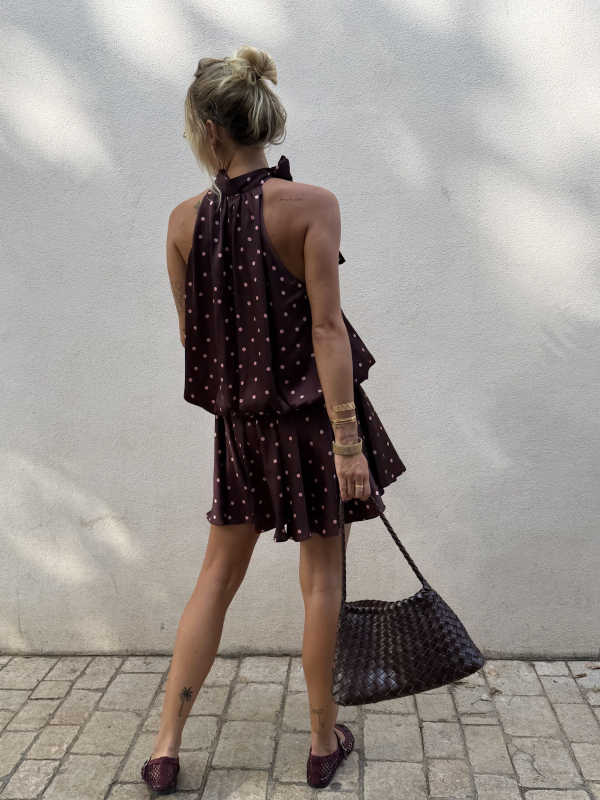 FELICIA burgundy dress