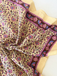 Beige patterned scarf