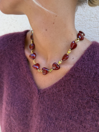 AMOUR burgundy necklace