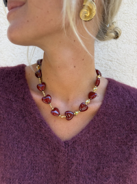 Collier AMOUR bordeaux