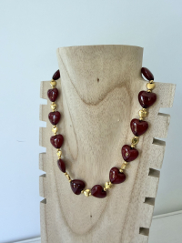 Collier AMOUR bordeaux