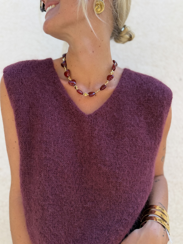 AUDREY burgundy sweater