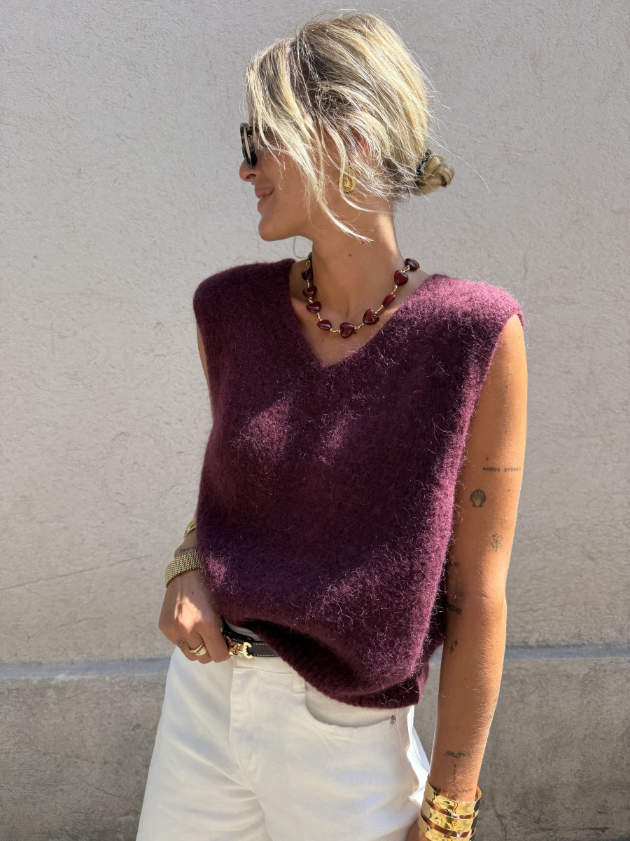AUDREY burgundy sweater