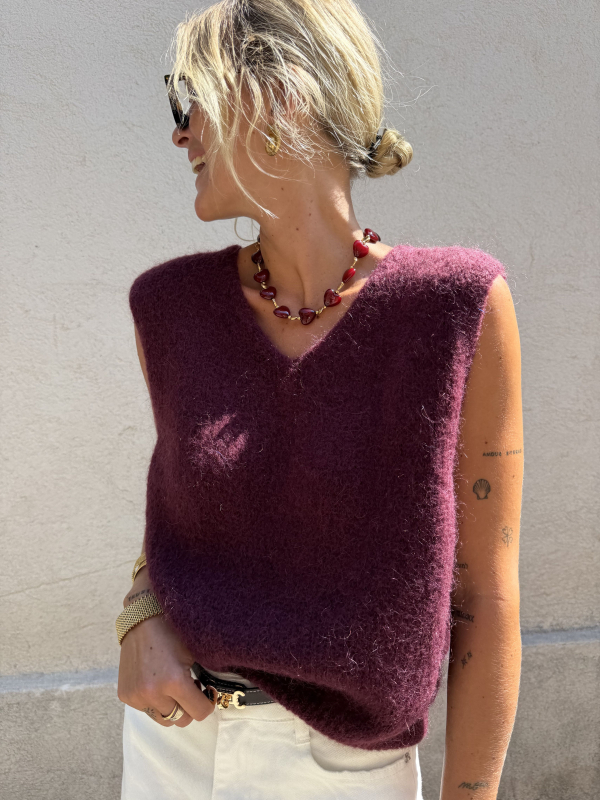 AUDREY burgundy sweater
