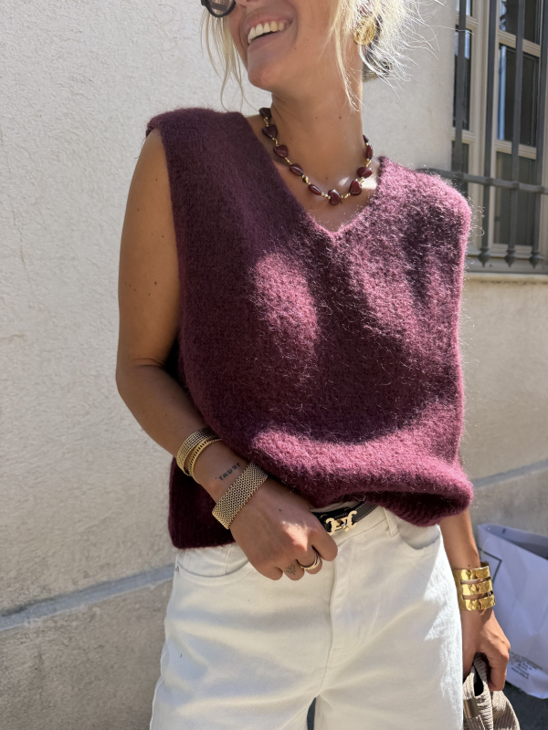 AUDREY burgundy sweater