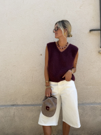 AUDREY burgundy sweater