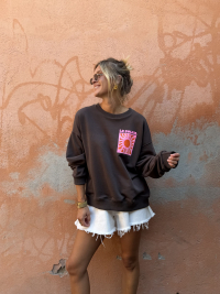 Sweat LE SOLEIL chocolat