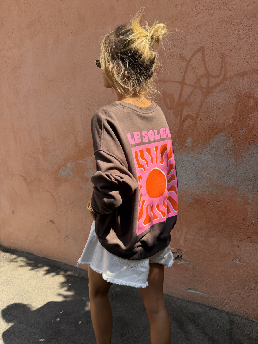 Sweat LE SOLEIL chocolat