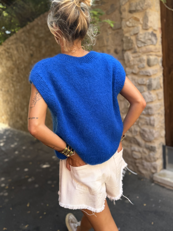 Gilet NINO sans manches bleu électrique