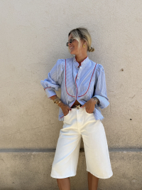 Chemise CÉLINE col cravate - Précommande