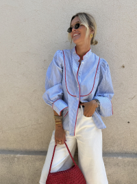 Chemise CÉLINE col cravate - Précommande