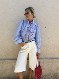 Chemise CÉLINE col cravate - Précommande