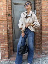 Veste MASSIMO beige & son foulard
