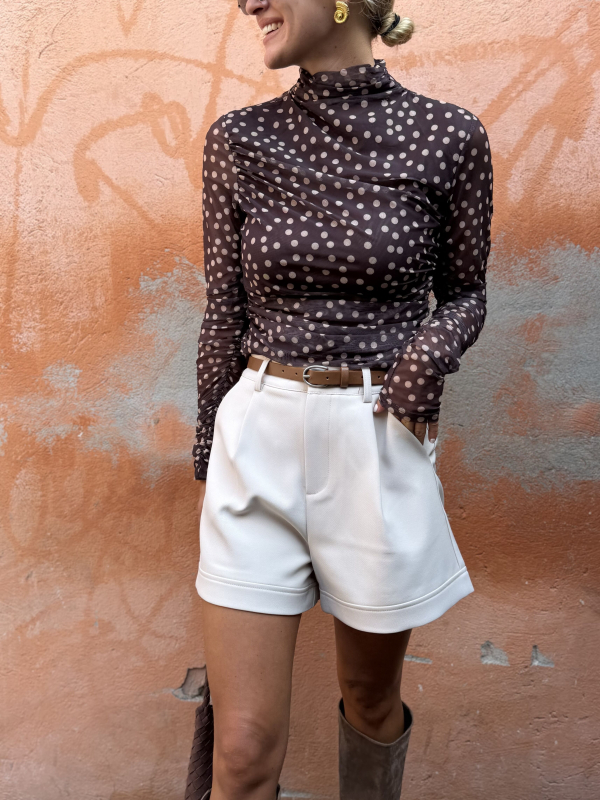ELIOTT chocolate polka tot top - Pre-order