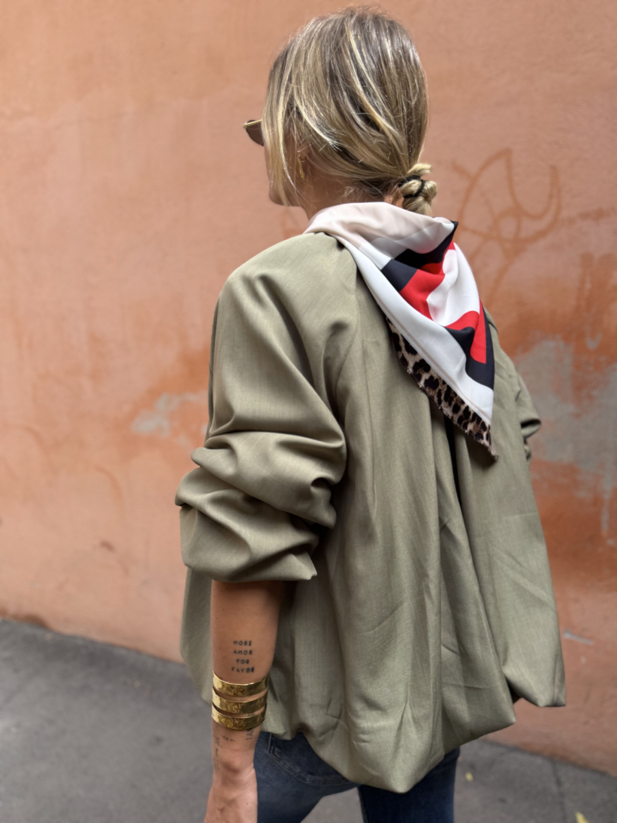 Jacket MASSIMO khaki & its scarf