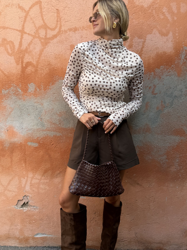 ELIOTT écru polka dot top - Pre-order
