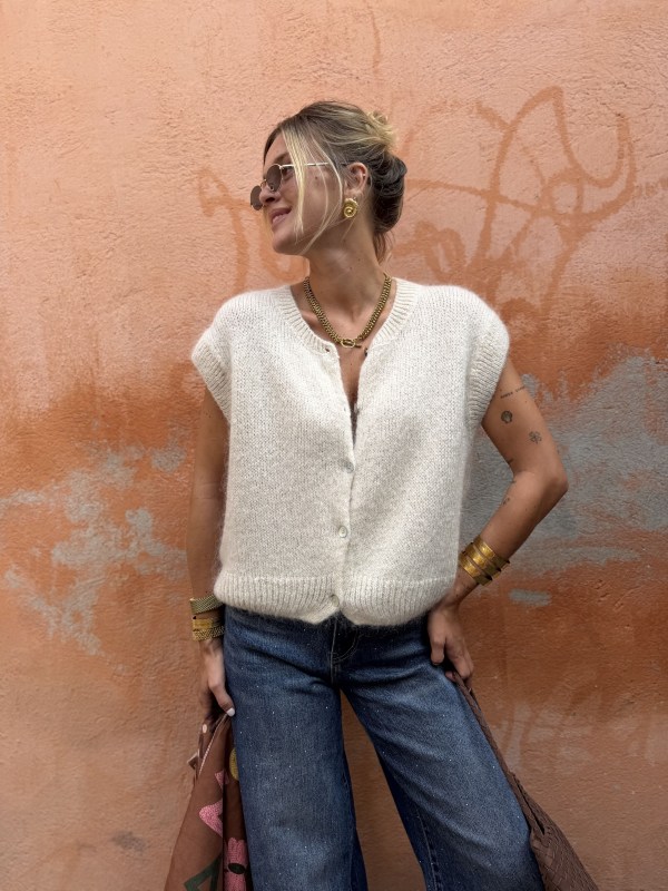 Gilet NINO sans manches beige