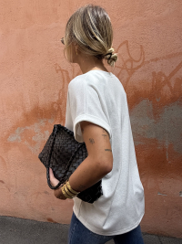 White V-neck t-shirt