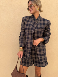 Checkered blazer GABRIEL navy & beige - pre-order