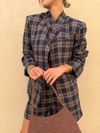 Checkered blazer GABRIEL navy & beige - pre-order