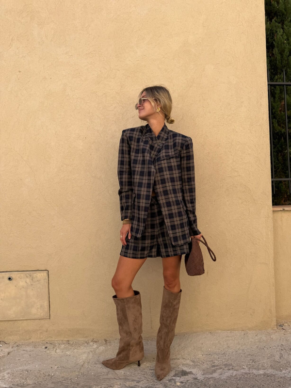 Checkered blazer GABRIEL navy & beige - pre-order