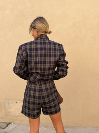 Checkered blazer GABRIEL navy & beige - pre-order
