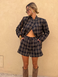 Checkered blazer GABRIEL navy & beige - pre-order