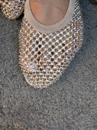 Ballerines MIA beige à strass