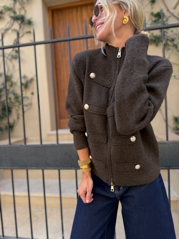 Gilet JAMES chocolat