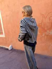 MARINIERE striped navy/white vest