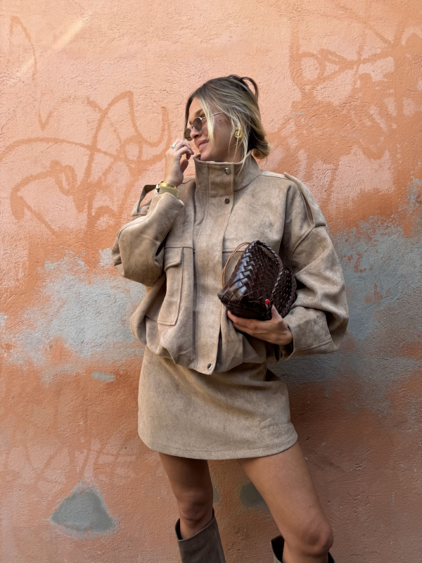 Veste CHARLIZE taupe