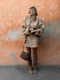 CHARLIZE taupe skirt