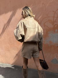 CHARLIZE taupe skirt