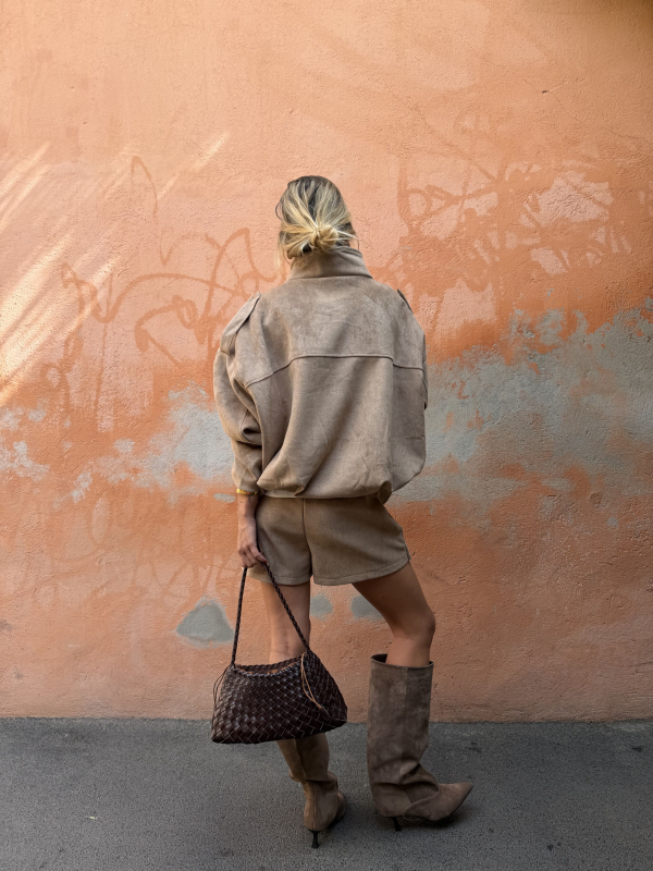 CHARLIZE taupe skirt