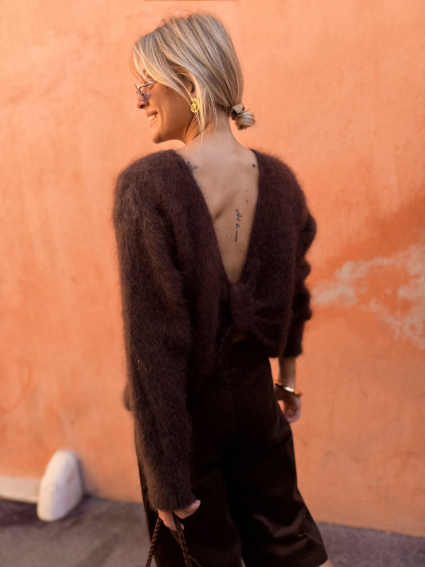 Pull COZY chocolat
