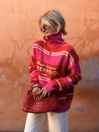 LIVERPOOL pink/red striped sweater