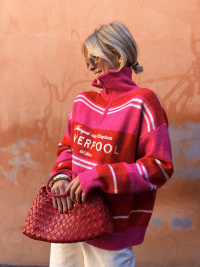 LIVERPOOL pink/red striped sweater