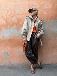 SHARON beige trench coat