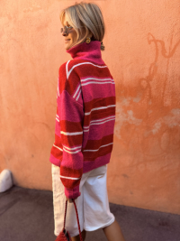 LIVERPOOL pink/red striped sweater