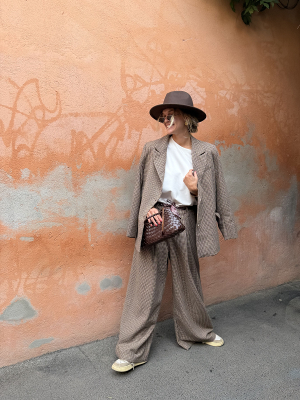 Veste blazer FRANCISCO pied de poule - précommande