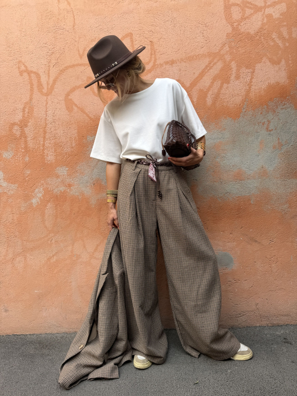 FRANCISCO houndstooth trousers