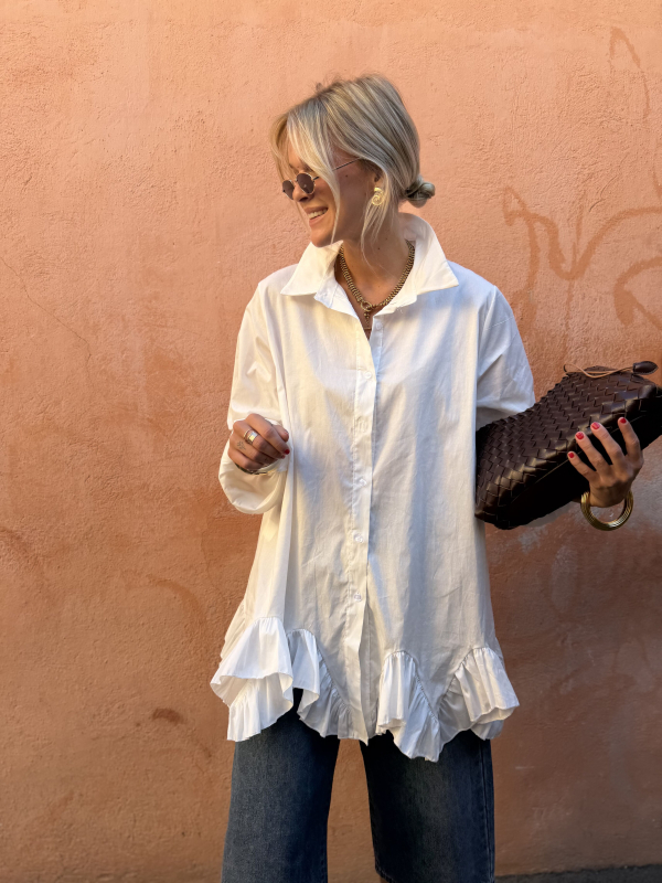 CASSIE white shirt dress