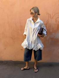 Robe chemise CASSIE blanche